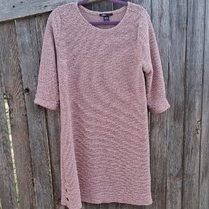 Robert Louis Size Large Dusty Rose Knit Tunic Dress